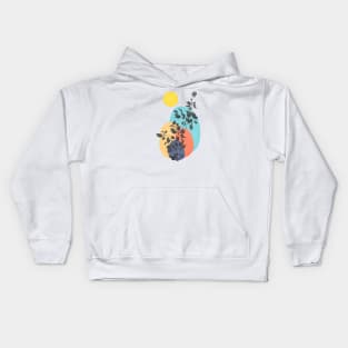 Minimalist Abstract Nature Art #10 Gentle Plant Kids Hoodie